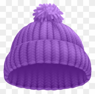 Purple Winter Hat Png Clip Art Image - Beanie Clipart Transparent Png