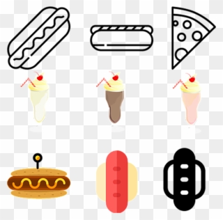 Les Images De L'icône Icon Pour Les Aliments De Fast - Icon Clipart
