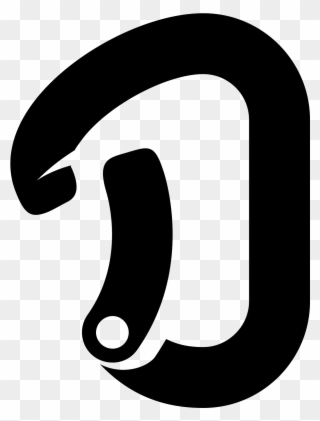 The Carabiner Image Is A A Curved Piece Of Metal - Icon Carabiner Clipart