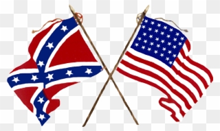 The War Of Brothers Civil War - Stars And Stripes And Stars And Bars Clipart