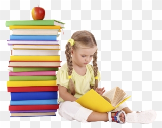 Dernière Séance De La Saison Bébés Lecteurs - Child Reading Clipart