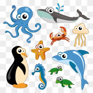 Animaux Marins - Drawing Clipart