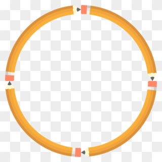 Teacher Pencil Cliparts 1, Buy Clip Art - Orange Circle Outline Png Transparent Png