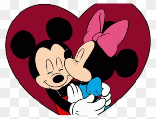 Heart Clipart Clipart Disney - Happy Valentines Day Mickey And Minnie - Png Download