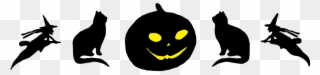 Halloween Black Cat Pictures 7, Buy Clip Art - Jack O Lantern Silhouette Cartoon - Png Download