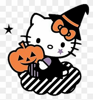 Hellokitty Kitty Halloween Sanrio キティ サンリオ Catfreetoed - Hello Kitty Baking Colouring Pages Clipart