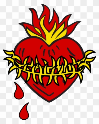 Sagrado Corazon Mueble Heraldico - Sacred Heart Of Jesus Logo Png Clipart