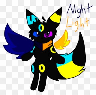 Nightlight The Winged Half Shiny Umbreon - Shiny Umbreon And Umbreon Clipart