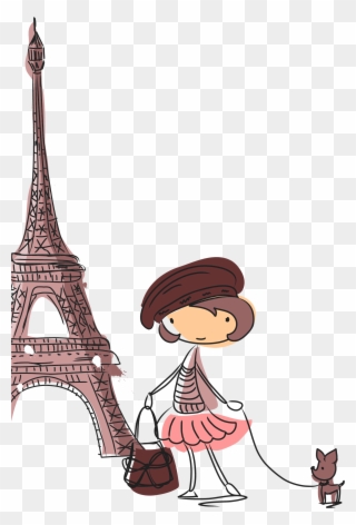Eiffel Tower Cartoon Transprent - Torre Eiffel Imagenes Animadas Clipart