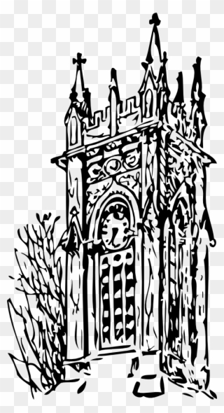Clock Tower - Clock Tower Tattoo Drawings Clipart