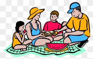 Vector Family Picnic Clipart - Family Picnic Clipart Transparent - Png Download