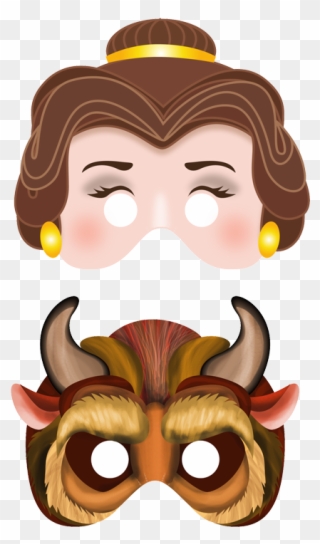 Beauty And The Beast Mask Printable Clipart