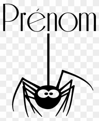 Sticker Prenom Personnalisable La Petite Araignee Ambiance - Spider Cartoon Clipart