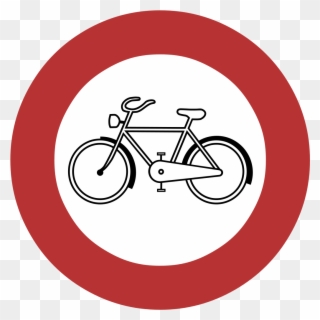 Verkehrsverbot Für Radfahrer An Sonn- Und Feiertagen, - Señal De Transito Circulacion De Bicicletas Clipart