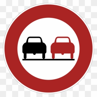 Überholverbot Für Kraftfahrzeuge Untereinander, Stvo - Traffic Sign Clipart