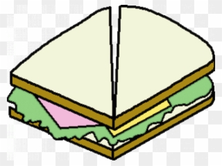 Food Clipart Sandwich - Sandwich Cut In Half Clipart - Png Download