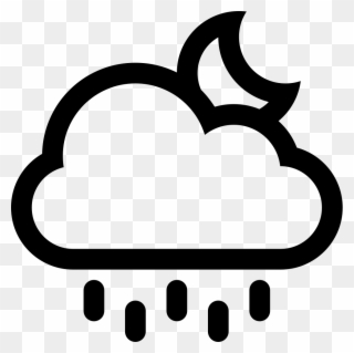 Rainy Cloud At Night Comments - Clima Simbolo Sin Fondo Clipart