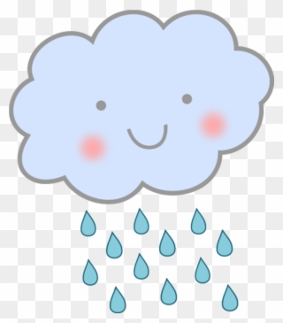 Rain Clouds Clip Art - Nuvem Sorrindo Em Png Transparent Png