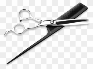 Shears Drawing Comb - Hairdresser Clipart