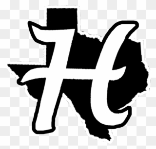 Hudson H Texas Black Outline H - Emblem Clipart