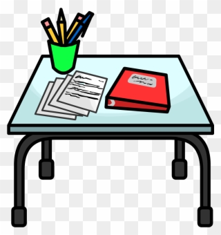 Writing Desk - Writing Table Clipart - Png Download