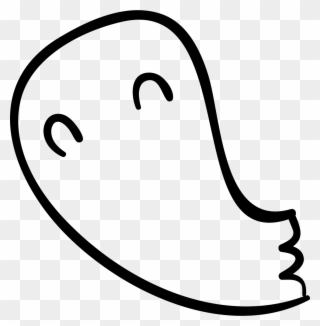 Halloween Sleeping Ghost Outline Comments - Contorno De Fantasma Clipart