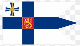Finnische Präsidentenflagge, Enthält Gelbes Hakenkreuz - Flag Of Finland Clipart