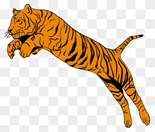 Bengal Tiger Clipart 2, Buy Clip Art - Tiger Jump Png Transparent Png