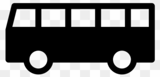 Bus Rubber Stamp - White Bus Icon Clipart