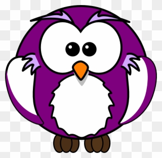 Purple Owl Clip Art - Nocturnal Animals Clip Art - Png Download