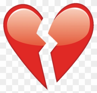 Overlay Tumblr Heart Corazonroto Corazon Heartbroken - Ios Broken Heart Emoji Clipart