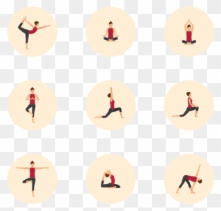 Yoga Poses - Poses Icon Png Clipart
