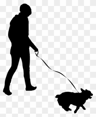 Stick Figure Dog 11, Buy Clip Art - Walking Dog Silhouette Png Transparent Png