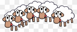 Group Of Sheep Clipart Amp Group Of Sheep Clip Art - Herd Of Sheep Cartoon - Png Download