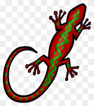 Wall Gecko Sprite 001 - Dragon Lizard Clipart