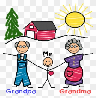 Breakfast Clipart Grandparent - Outline Pictures Of Grandparents - Png Download