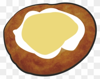 Lángos Is A Deep-fried Dough Served With Garlic, Sour - Lángos Emoji Clipart