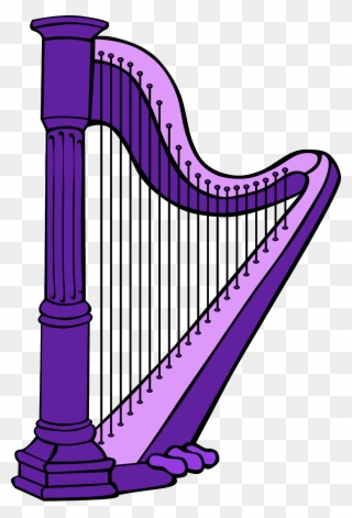 Vector Clip Art - Harp Musical Instrument - Png Download