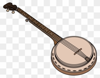 Banjo String Instruments Musical Instruments Bluegrass - Banjo Clipart - Png Download