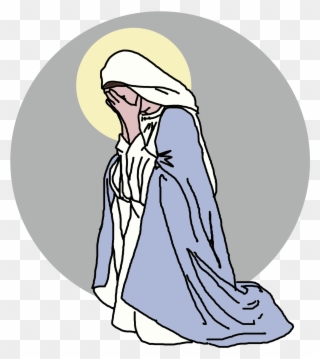 Tomb Drawing Morning Image Freeuse Library - Crying Mary Transparent Clipart