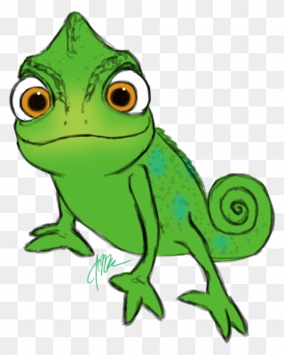 Gecko Clipart Face - Lizard From Tangled - Png Download