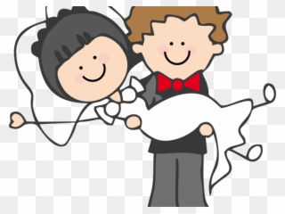Groom Clipart Country Bride - Pareja Dibujos Casamiento Png Transparent Png