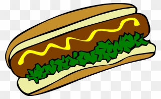 Onlinelabels Clip Art - Burger And Hot Dog - Png Download