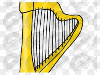 Harp Clipart Golden Harp - Clip Art - Png Download