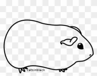 Guinea Pig Clipart Black And White - Png Download