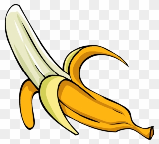 Banner Royalty Free Stock Bananas Clipart Peeled Banana - Clip Art Of Food - Png Download