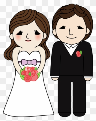Clipart Black And White Bride And Groom Clipart Free - Love Marriage And Arrange Marriage - Png Download