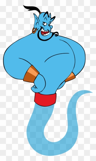Best Aladdin Genie Clipart - Genie Cartoon Character - Png Download