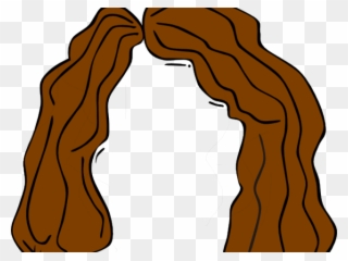 Brown Hair Clipart Hair Outline - Clipart Wig - Png Download