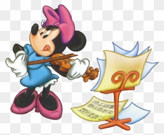 Golf Clipart Minnie Mouse - Minnie Mouse Playing Violin - Png Download